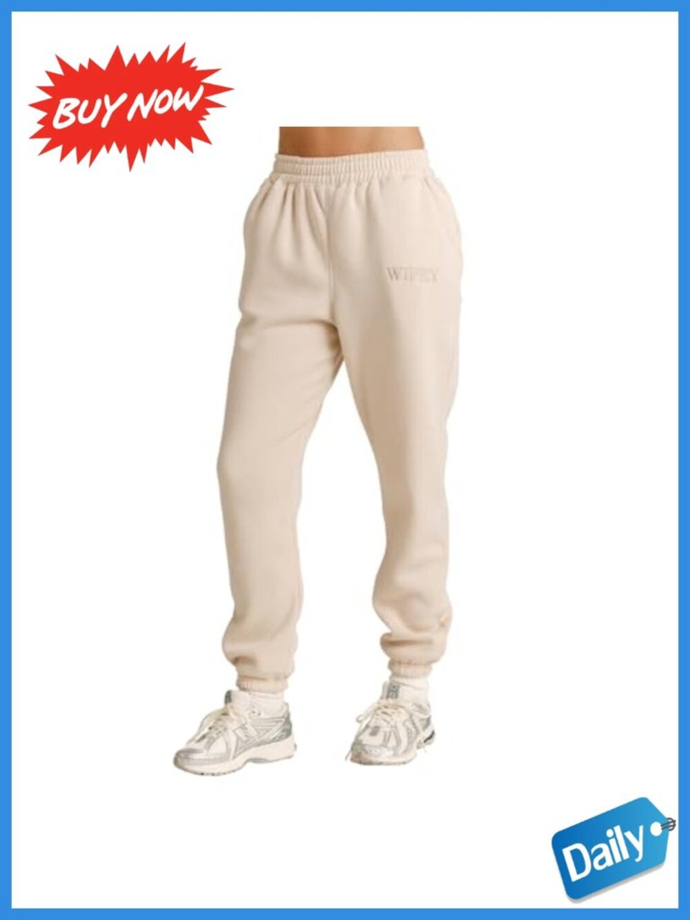 Wifey Embroidered Brushed Fleece Joggers Cotton Lounge Pants